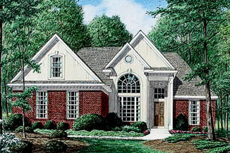 Architectural House Design - Traditional Exterior - Front Elevation Plan #34-107