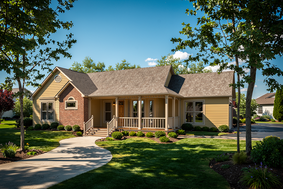 Exterior - Front Elevation for Traditional House Plan #30-140 - 3 bed, 2 bath