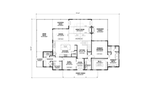 Floor Plan - Main Floor for Farmhouse House Plan #1117-44 - 4 bed, 3.5 bath