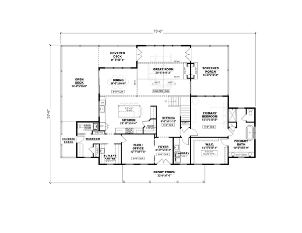 Farmhouse Floor Plan - Main Floor Plan #1117-44