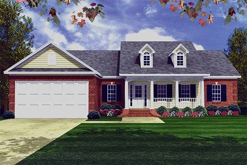 Ranch Style House Plan - 3 Beds 2 Baths 1501 Sq/Ft Plan #21-141