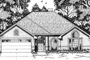 Traditional Style House Plan - 3 Beds 2 Baths 1435 Sq/Ft Plan #42-157 