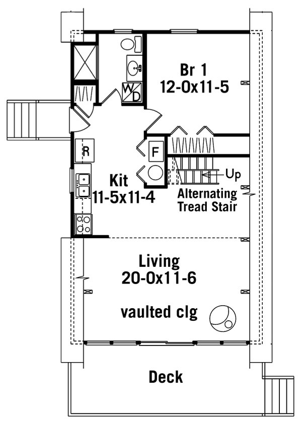 Cottage Floor Plan - Main Floor Plan #57-478