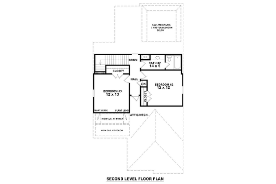 Floor Plan - Upper Floor for European House Plan #81-13777 - 3 bed, 2.5 bath