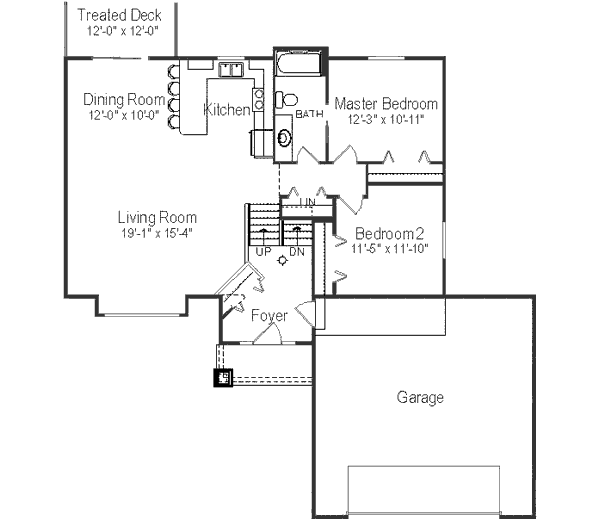 Traditional Floor Plan - Main Floor Plan #49-164