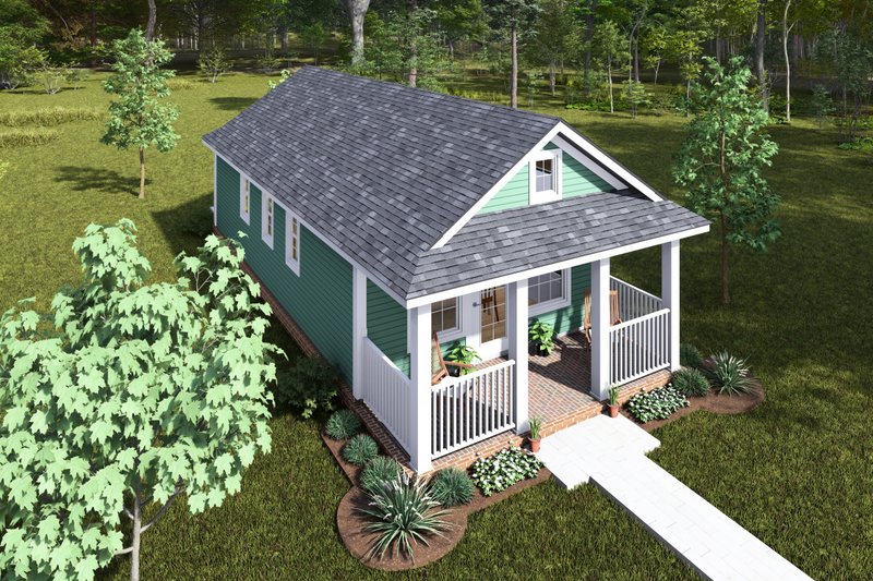 Architectural House Design - Exterior - Other Elevation 1 for Cottage House Plan #513-2280 - 1 bed, 1 bath