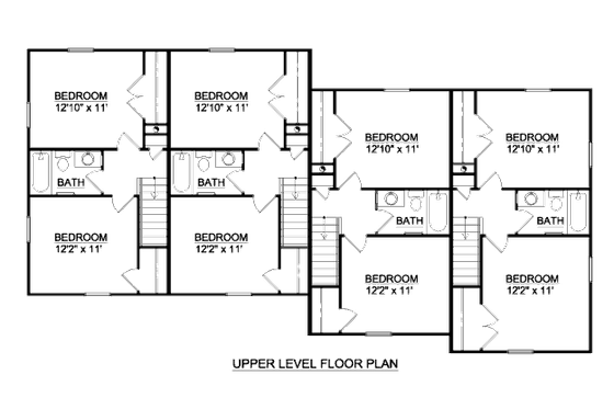 Floor Plan - Upper Floor for Traditional House Plan #116-298 - 2 bed, 1 bath