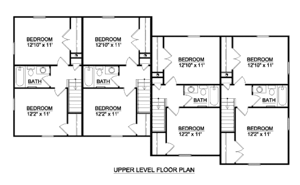 Traditional Floor Plan - Upper Floor Plan #116-298
