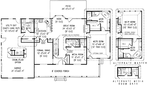 Country Floor Plan - Main Floor Plan #11-210