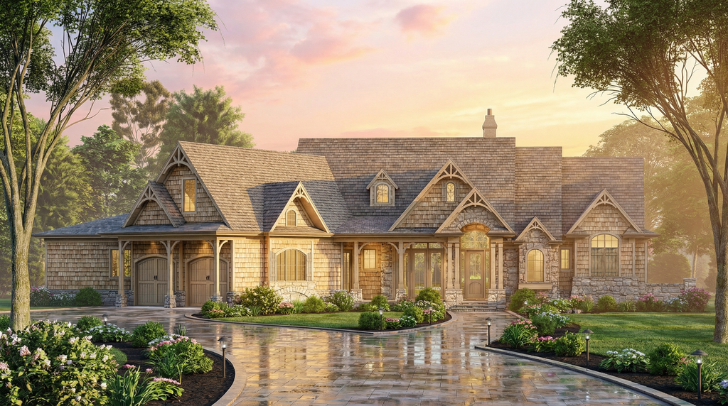 Exterior - Front Elevation 2 for Craftsman House Plan #54-727 - 3 bed, 2.5 bath