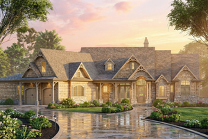 Exterior - Front Elevation for Craftsman House Plan #54-727 - 3 bed, 2.5 bath