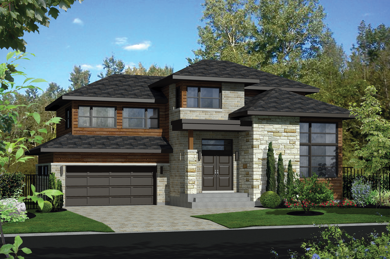 Home Plan - Contemporary Exterior - Front Elevation Plan #25-4263