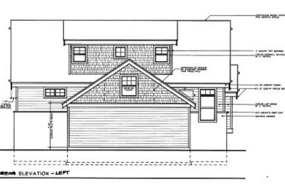 Exterior - Rear Elevation for Farmhouse House Plan #100-214 - 4 bed, 2 bath
