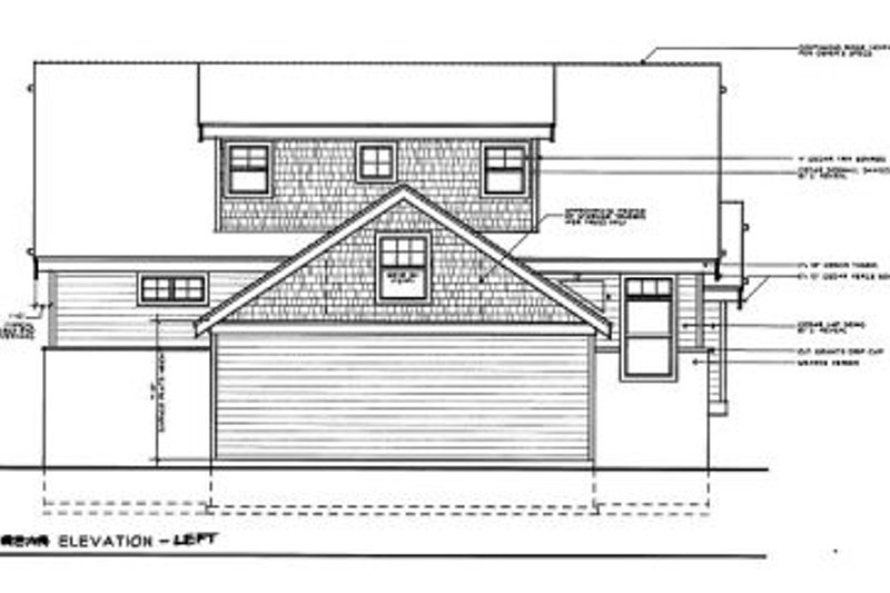Home Plan - Exterior - Rear Elevation for Farmhouse House Plan #100-214 - 4 bed, 2 bath