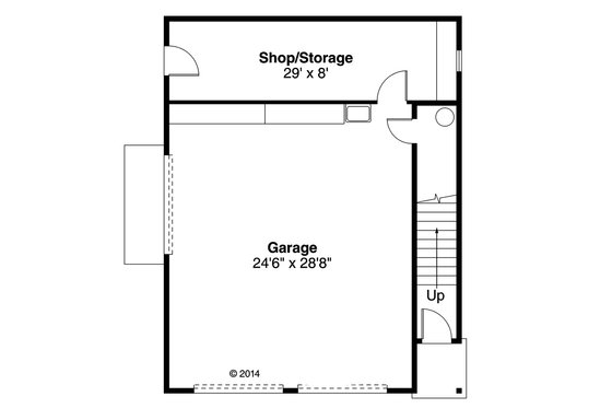 Floor Plan - Main Floor for Barndominium House Plan #124-944 - 2 bed, 1 bath
