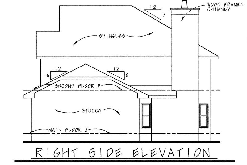Dream House Plan - Exterior - Front Elevation 6 for European House Plan #20-2034 - 4 bed, 3.5 bath