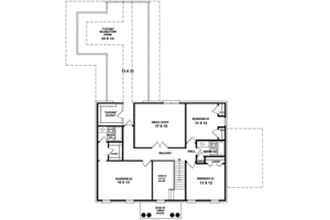 Floor Plan - Upper Floor for Classical House Plan #81-550 - 4 bed, 3.5 bath