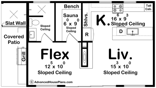 Modern Floor Plan - Main Floor Plan #455-648
