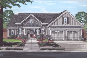 Country Exterior - Front Elevation Plan #46-900