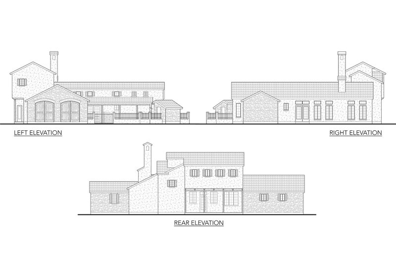 Home Plan - Exterior - Other Elevation for Mediterranean House Plan #80-154 - 3 bed, 2.5 bath
