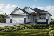 Cottage Style House Plan - 3 Beds 2 Baths 1714 Sq/Ft Plan #515-57 Exterior 