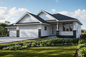 Cottage Exterior - Front Elevation Plan #515-57