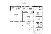 Southern Style House Plan - 3 Beds 2 Baths 1281 Sq/Ft Plan #36-305 