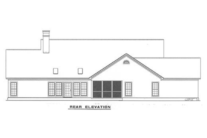 Home Plan - Exterior - Rear Elevation for Traditional House Plan #17-1020 - 4 bed, 2.5 bath