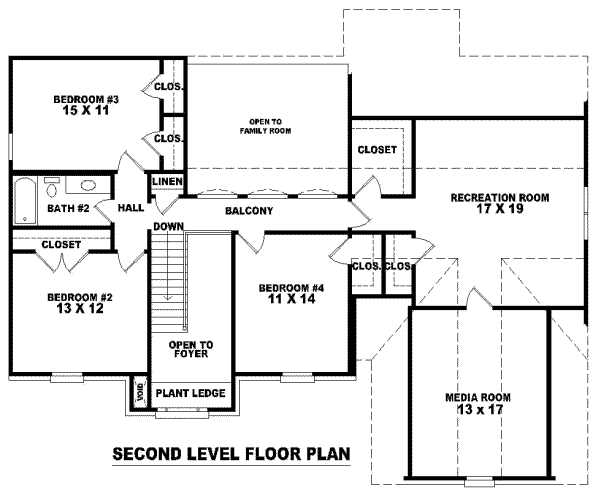 European Floor Plan - Upper Floor Plan #81-846