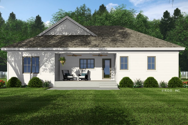 House Plan Design - Exterior - Rear Elevation for Farmhouse House Plan #51-1489 - 3 bed, 3 bath