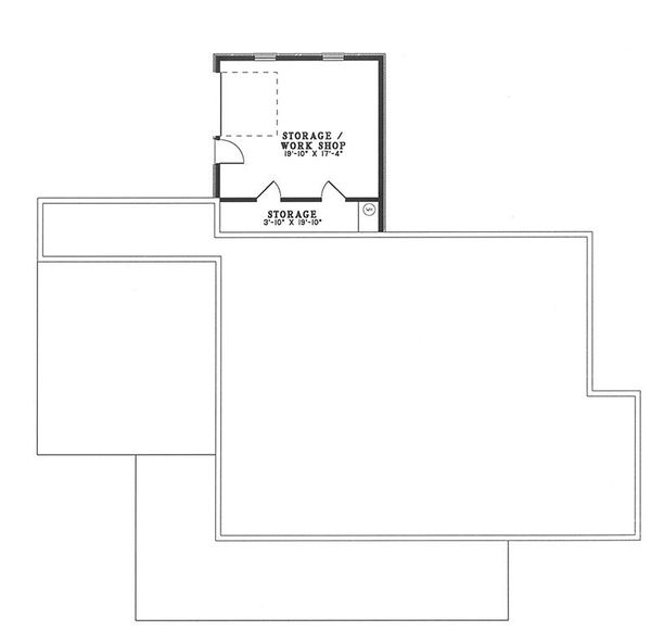 Traditional Floor Plan - Lower Floor Plan #17-168