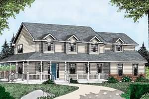 Farmhouse Exterior - Front Elevation Plan #102-203