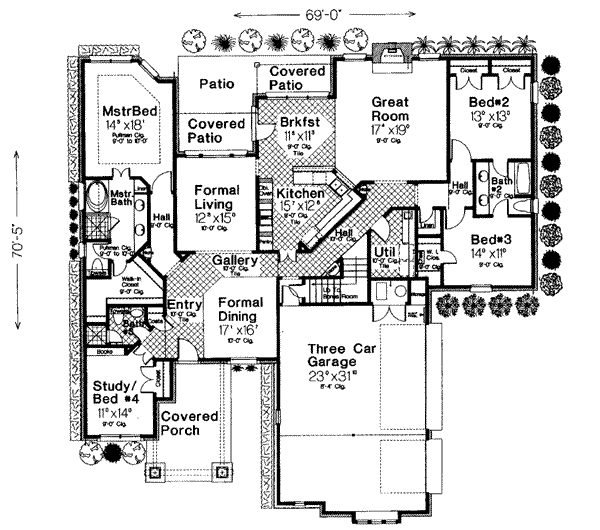 House Plan Design - European Floor Plan - Main Floor Plan #310-274