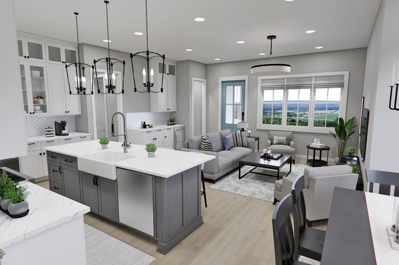 House Blueprint - Interior - Kitchen 1 for Farmhouse House Plan #51-1291 - 4 bed, 4 bath