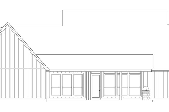 Exterior - Rear Elevation for Farmhouse House Plan #1074-97 - 4 bed, 2.5 bath