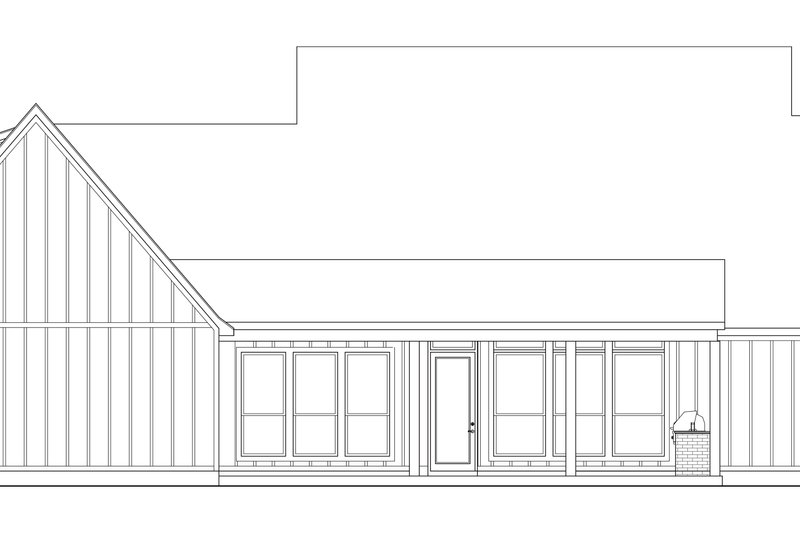 Architectural House Design - Exterior - Rear Elevation for Farmhouse House Plan #1074-97 - 4 bed, 2.5 bath