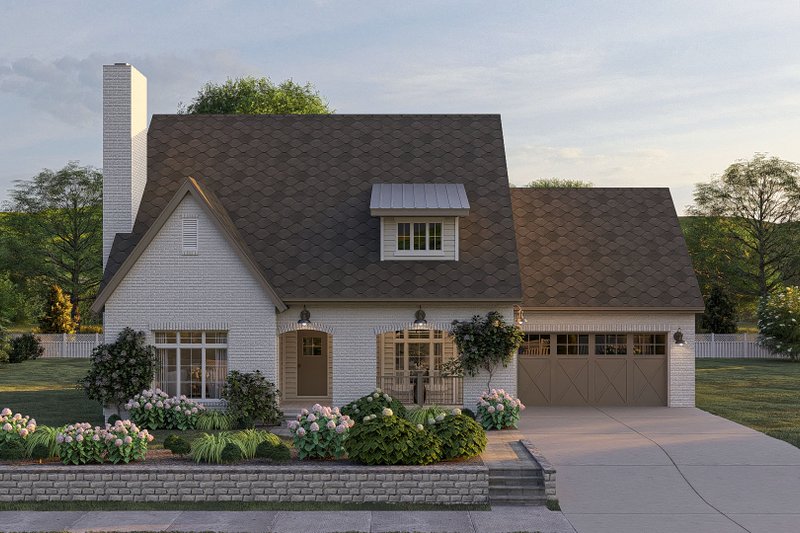Architectural House Design - Exterior - Front Elevation 3 for Cottage House Plan #455-584 - 3 bed, 2.5 bath