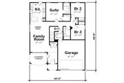 European Style House Plan - 5 Beds 3 Baths 2196 Sq/Ft Plan #20-2546 