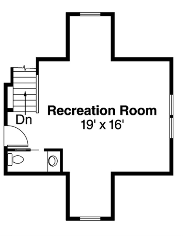 Craftsman Floor Plan - Upper Floor Plan #124-423
