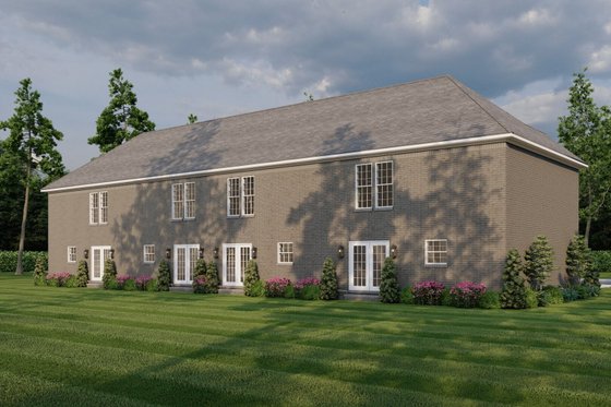 Exterior - Other Elevation 3 for Traditional House Plan #17-623 - 2 bed, 2.5 bath