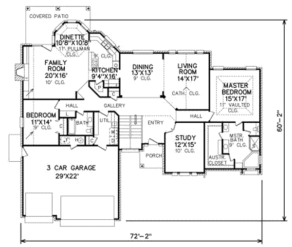 Traditional Floor Plan - Main Floor Plan #65-267