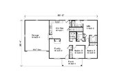Ranch Style House Plan - 3 Beds 2 Baths 1280 Sq/Ft Plan #22-636 
