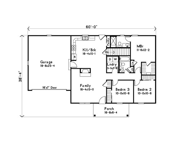 Ranch Floor Plan - Main Floor Plan #22-636