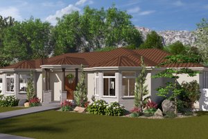 Exterior - Front Elevation 3 for Mediterranean House Plan #1060-255 - 3 bed, 2.5 bath