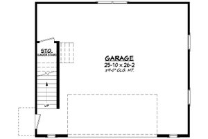 Floor Plan - Main Floor for Farmhouse House Plan #430-293 - 1 bed, 1 bath