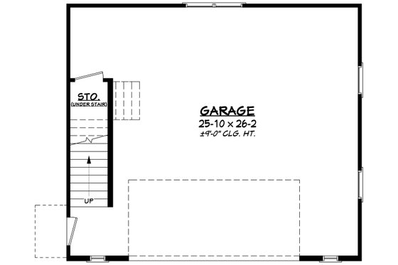 Floor Plan - Main Floor for Farmhouse House Plan #430-293 - 1 bed, 1 bath