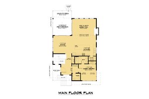 Floor Plan - Main Floor for Contemporary House Plan #1066-183 - 5 bed, 4.5 bath