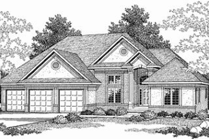 Dream House Plan - Traditional Exterior - Front Elevation Plan #70-386
