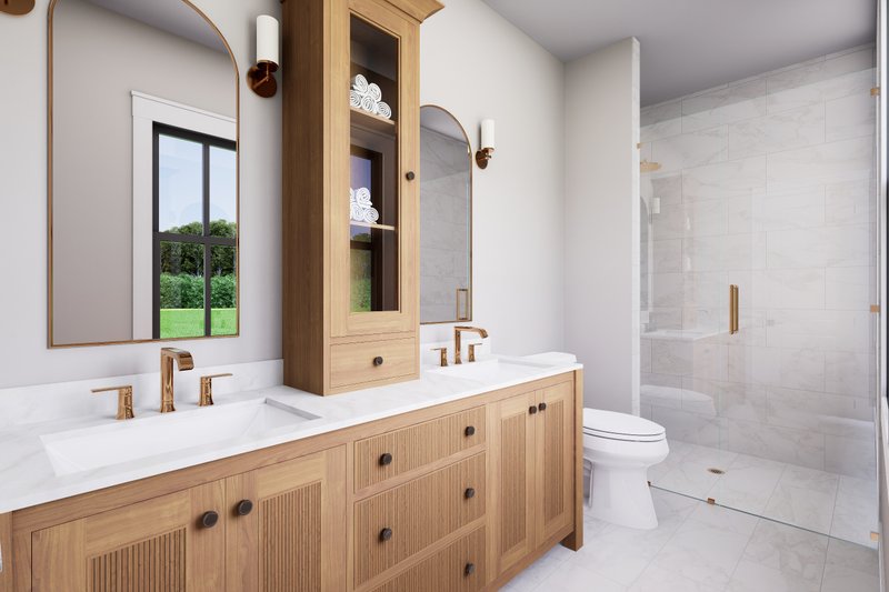 House Blueprint - Interior - Master Bathroom for Barndominium House Plan #430-394 - 2 bed, 2 bath