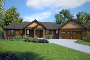 Ranch Exterior - Front Elevation Plan #48-950